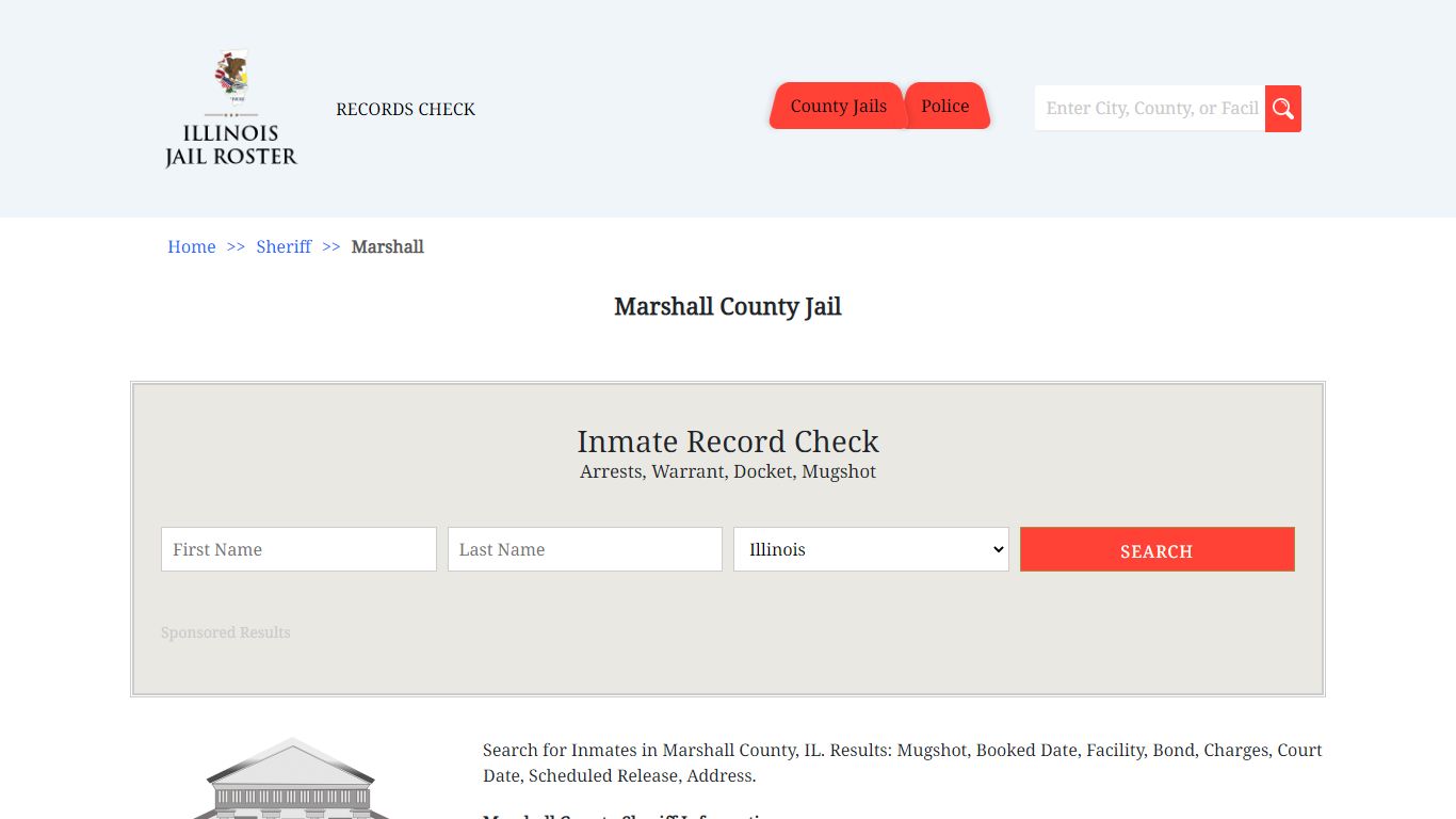 Marshall County Jail - Jail Roster Search