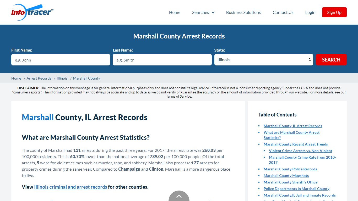 Marshall County, IL Arrests, Mugshots & Jail Records - InfoTracer